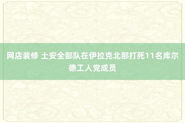 网店装修 土安全部队在伊拉克北部打死11名库尔德工人党成员