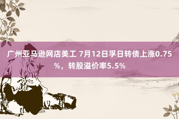 广州亚马逊网店美工 7月12日孚日转债上涨0.75%，转股溢价率5.5%