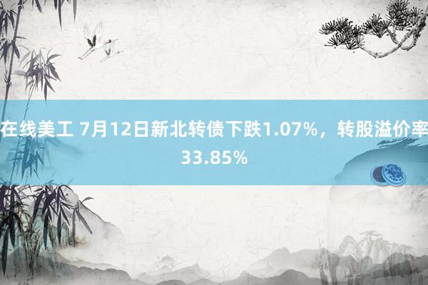 在线美工 7月12日新北转债下跌1.07%，转股溢价率33.85%