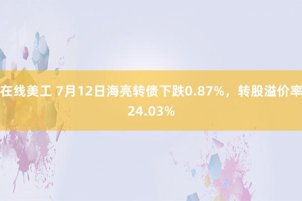 在线美工 7月12日海亮转债下跌0.87%，转股溢价率24.03%